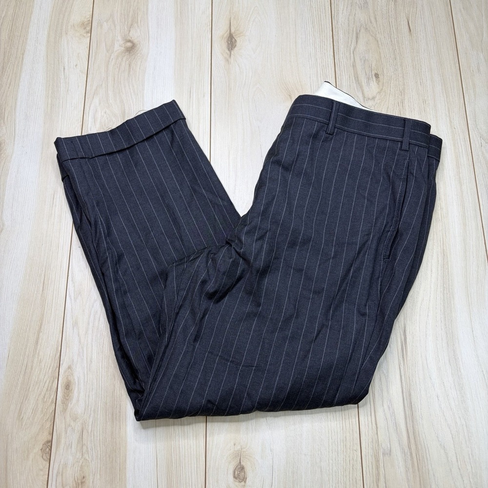 Brooks Brothers Mens Brooksgate Regent Fit Dress Pants Black Striped 40x32 VTG
